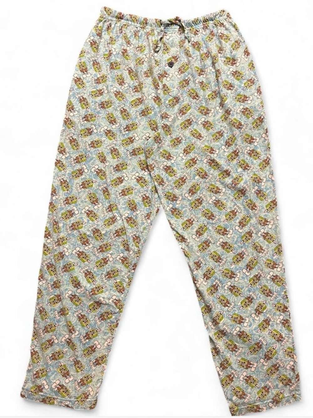 Vintage 2002 SpongeBob Pajama Pants Briefly Stated Y2K All Over Printed Size M